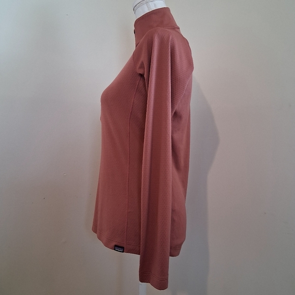 Patagonia Capilene Midweight Zip - Neck Top In Rosehip Size Medium - Picture 6 of 9